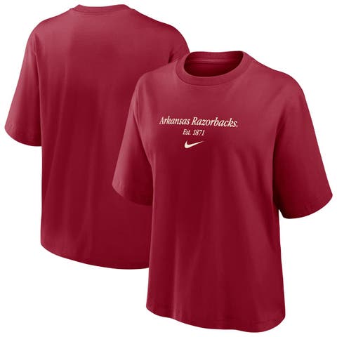 Women's Nike Cardinal Arkansas Razorbacks Boxy T-Shirt