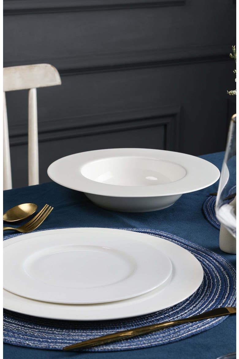 Sylvie Bone China 20-Piece Dinnerware Set, Alternate, color, White