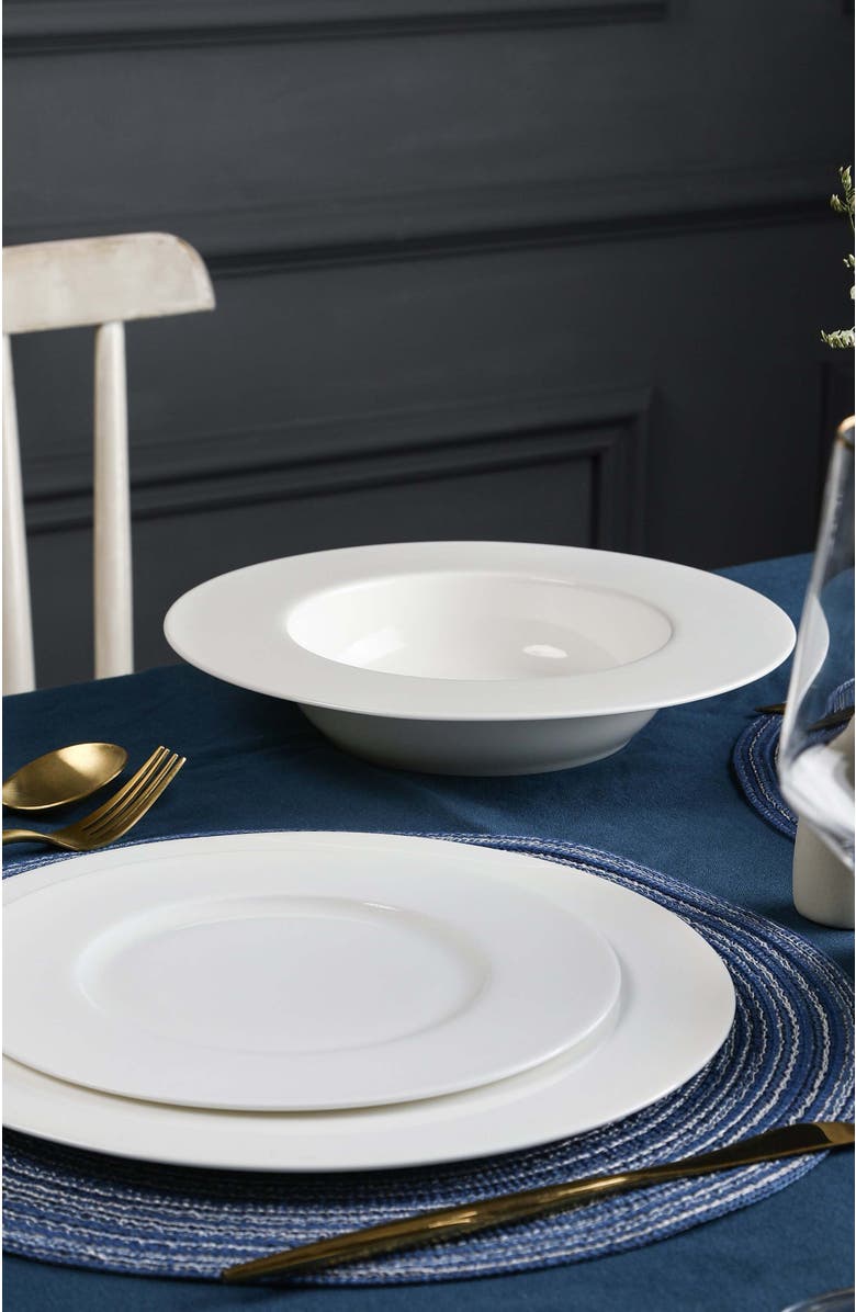 Stone Lain Sylvie Bone China 20-Piece Dinnerware Set, Alternate, color, White