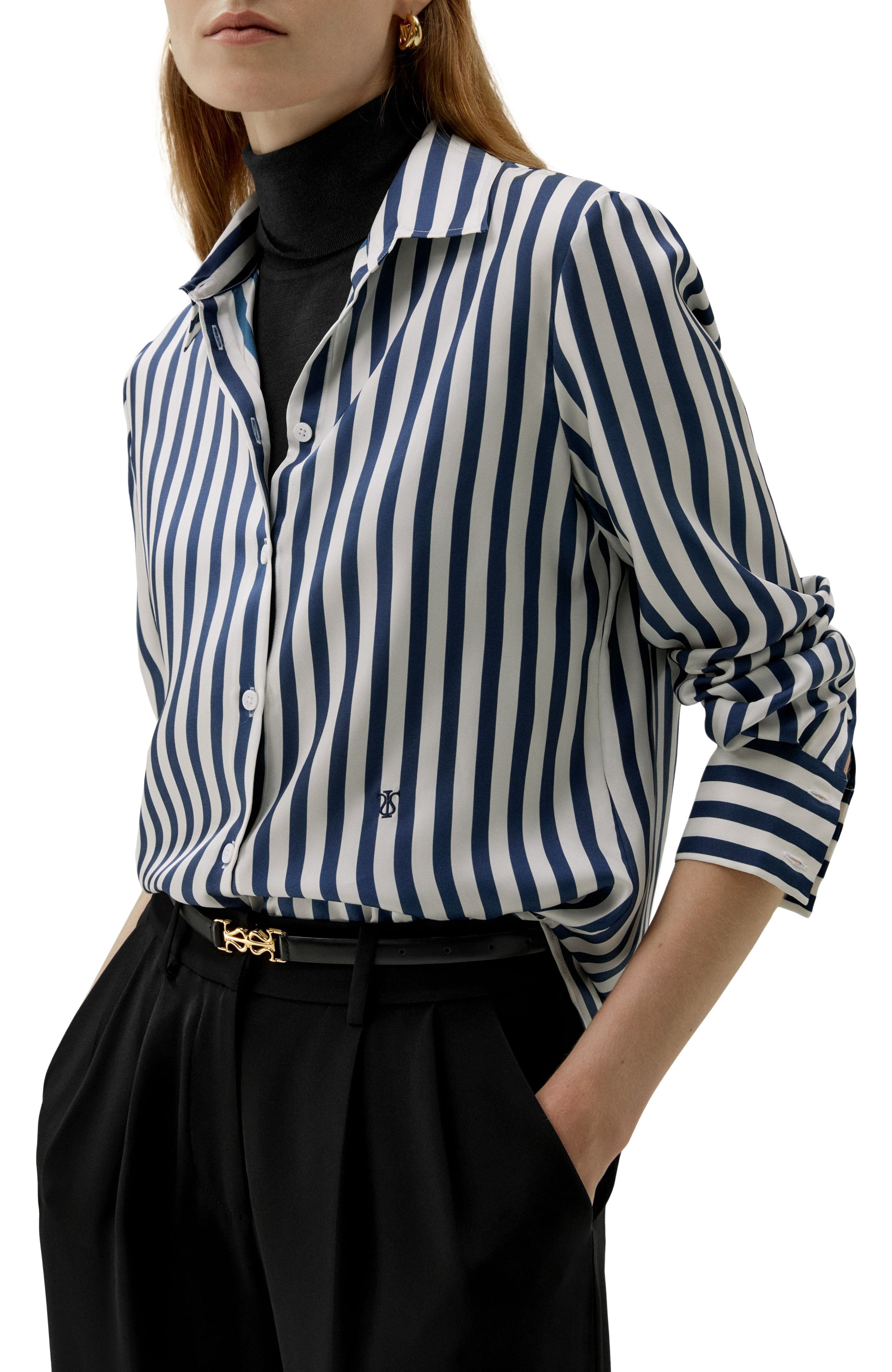 The Amalfi Stripe Silk Shirt - image 4