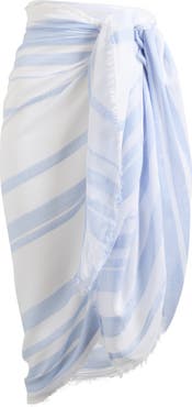 Nordstrom Sheer Stripe Pareo Wrap