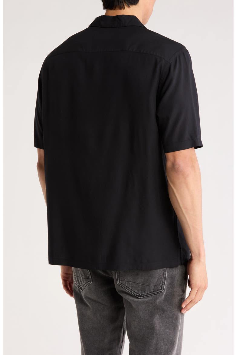 Burman Camp Shirt, Alternate, color, JET BLACK