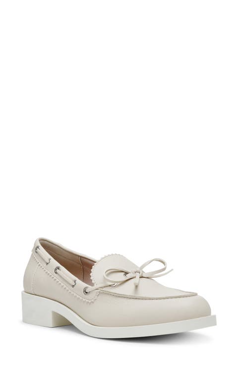 Lagoon Block Heel Boat Shoe Loafer (Women)