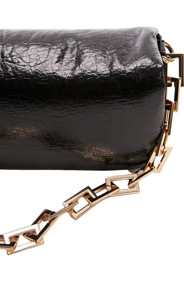 Topshop Simon Puffy Faux Leather Shoulder Bag, Alternate, color,