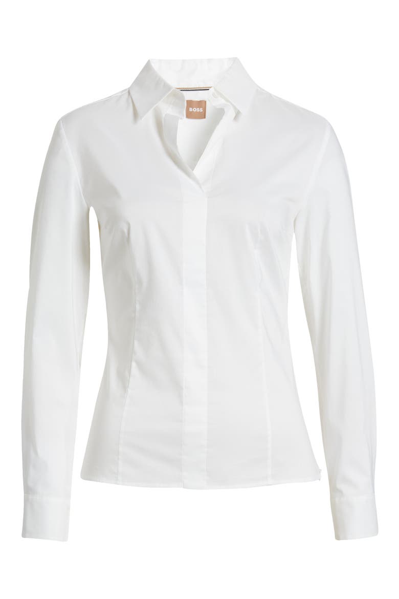Bashinah Cotton Blend Blouse, Alternate, color, BRIGHT WHITE