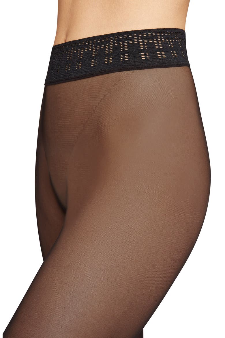 'Fatal 15' Seamless Tights, Alternate, color, BLACK