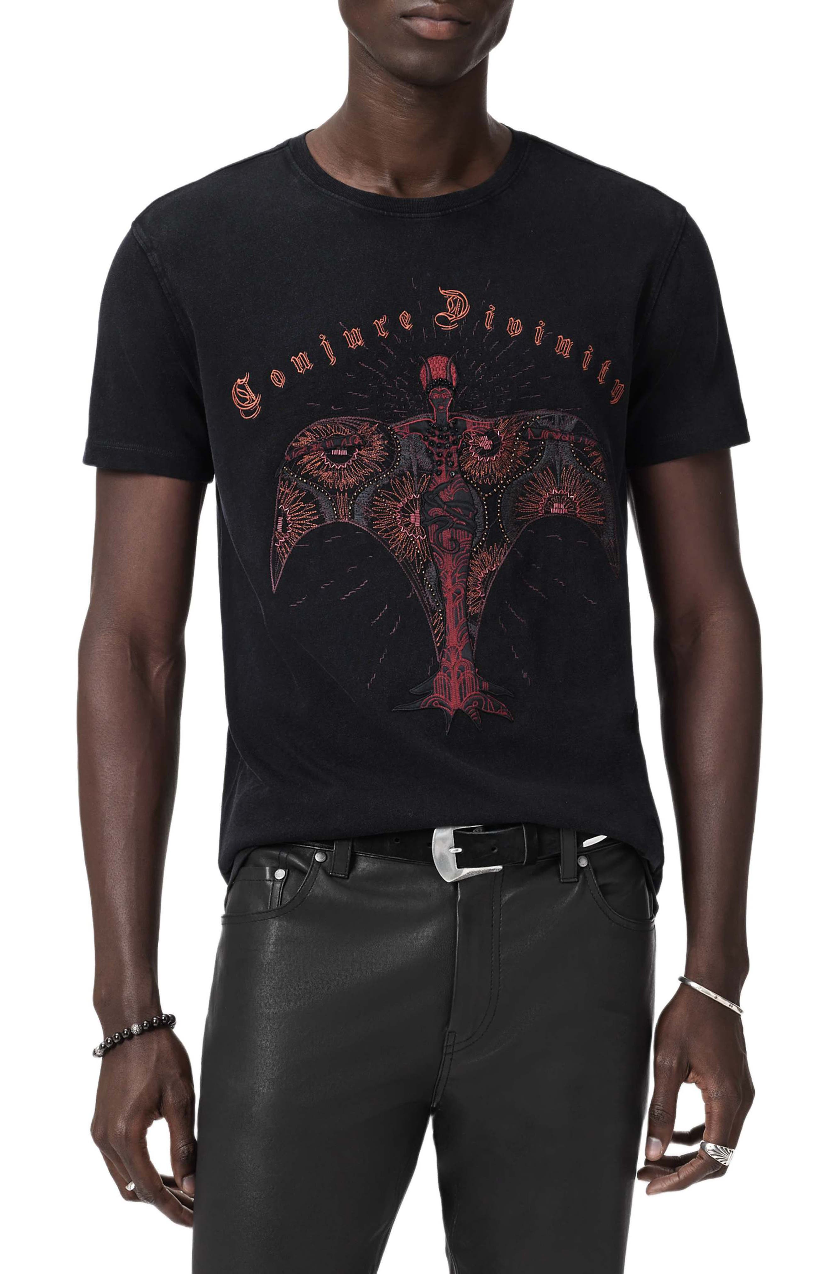 Deco Goddess Embellished Organic Cotton T-Shirt
