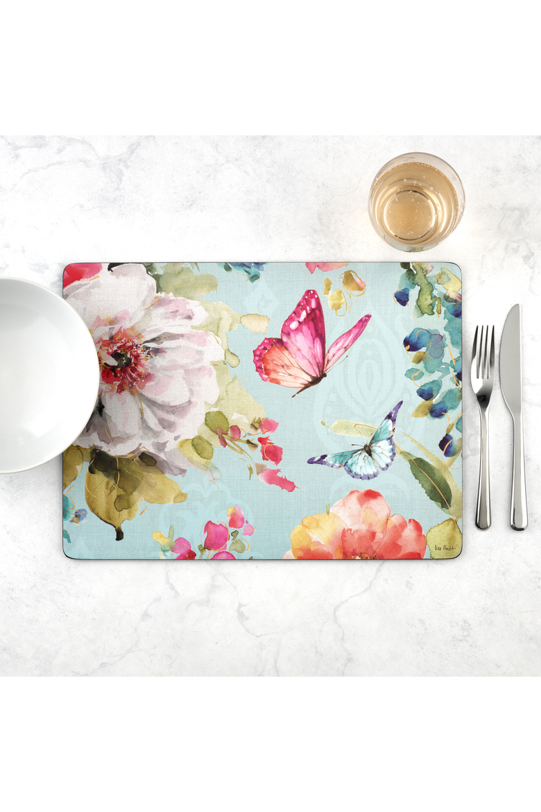 Colorful Breeze Set of 4 Cork Back Placemats, Alternate, color, Multi