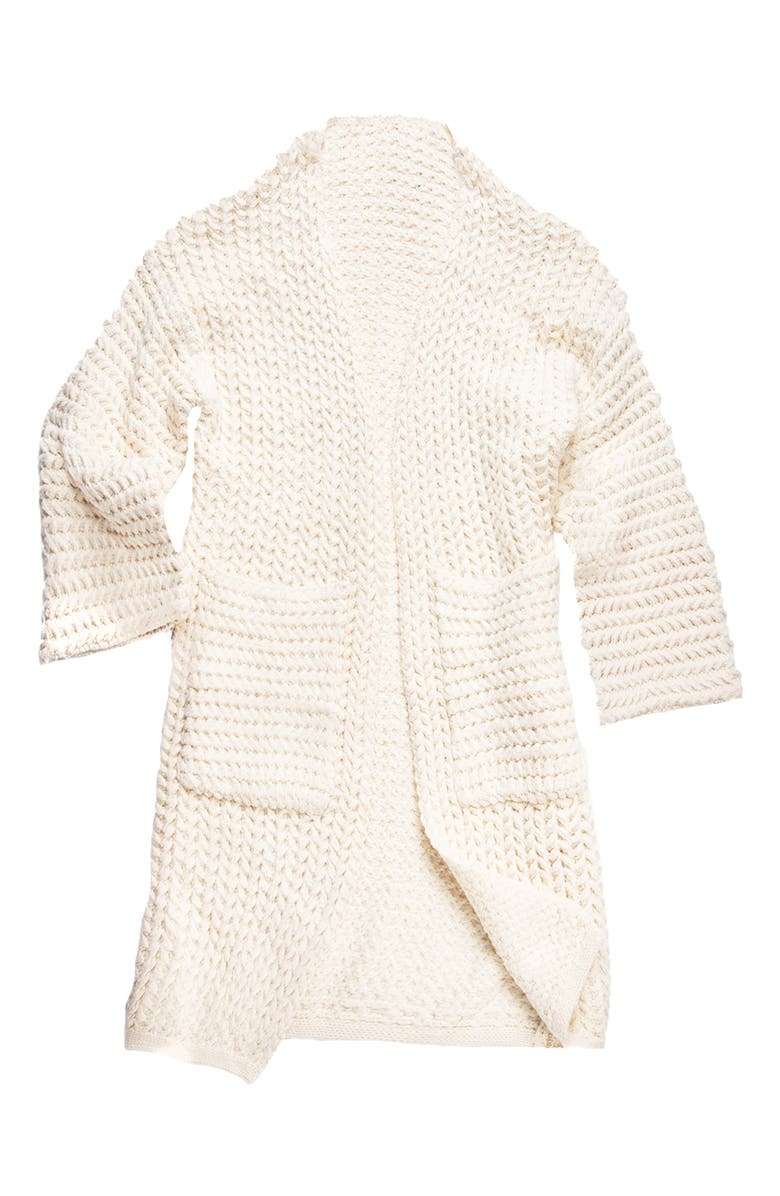 SAACHI Knit Open Front Cardigan, Alternate, color, Cream