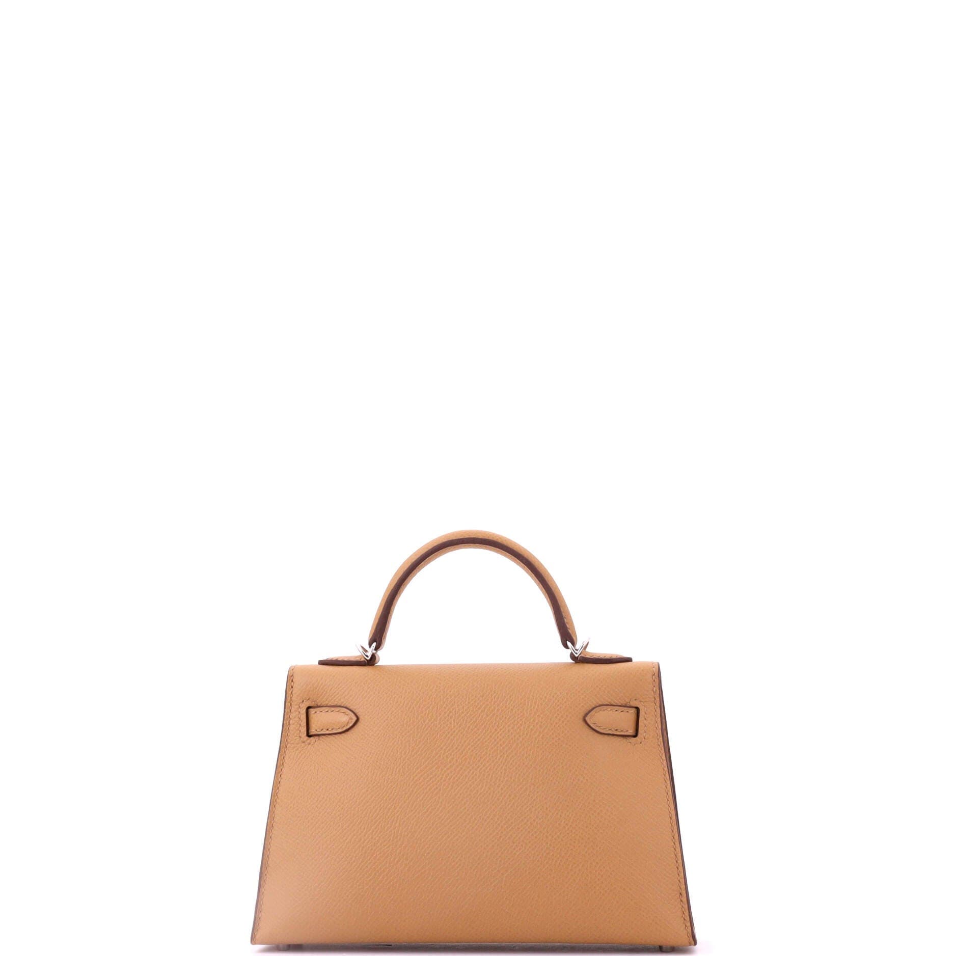 Kelly Mini II Bag Brown Epsom with Palladium Hardware 20, Alternate, color, Beige