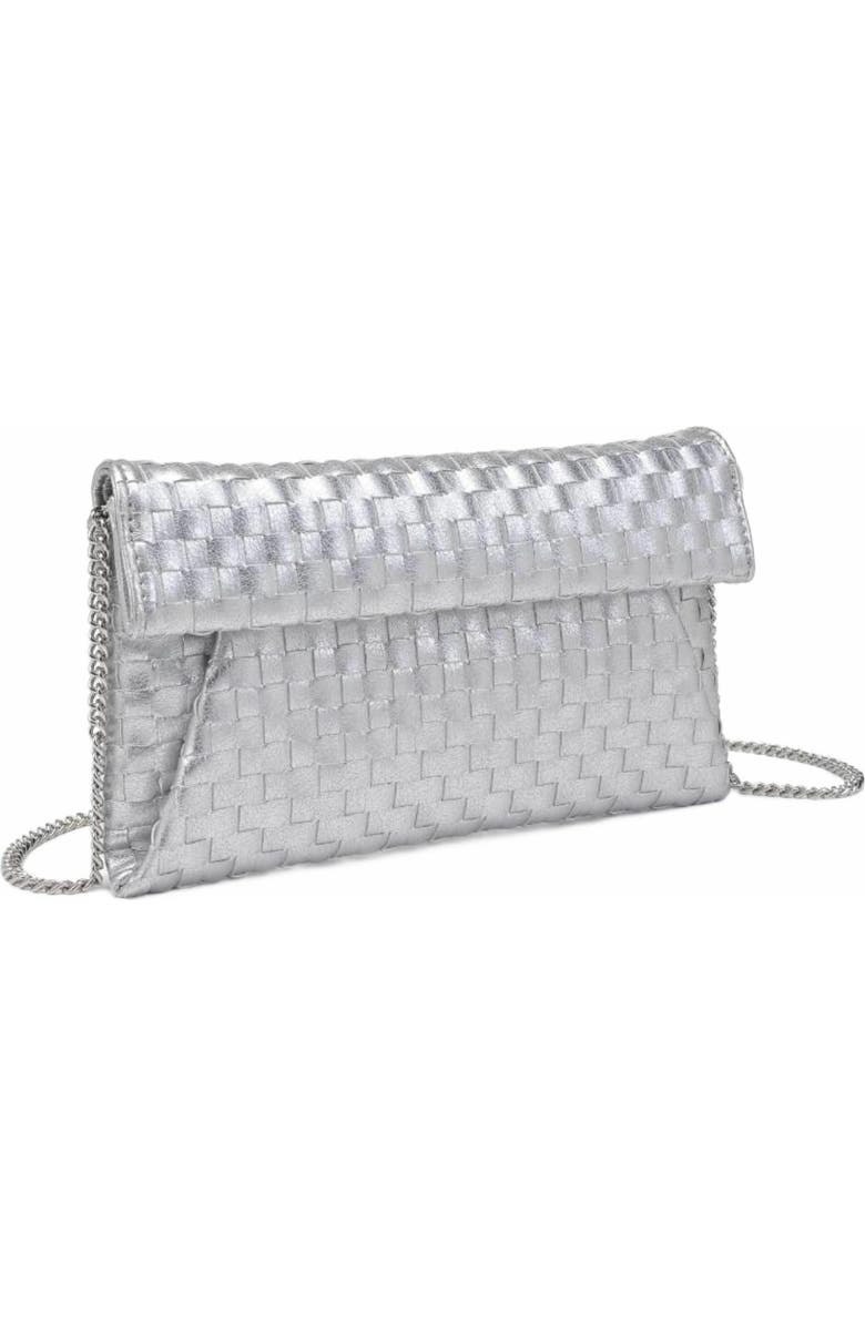 MODA LUXE Priscilla Clutch, Alternate, color, Silver
