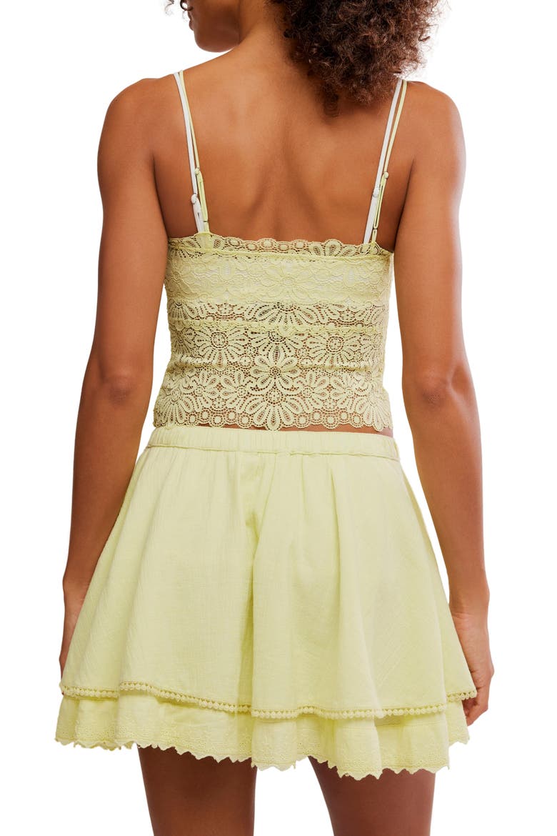 Love and Lace Semi Sheer Crop Camisole, Alternate, color, LEMON WATER