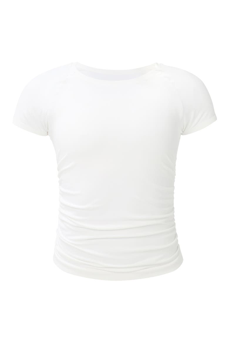 Athlete Side Ruched Top, Alternate, color, WHITE