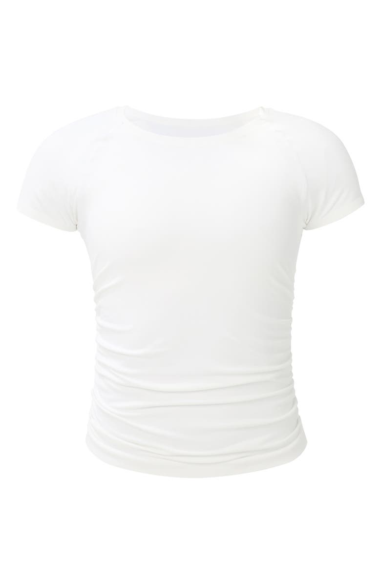 Sweaty Betty Athlete Side Ruched Top, Alternate, color, White
