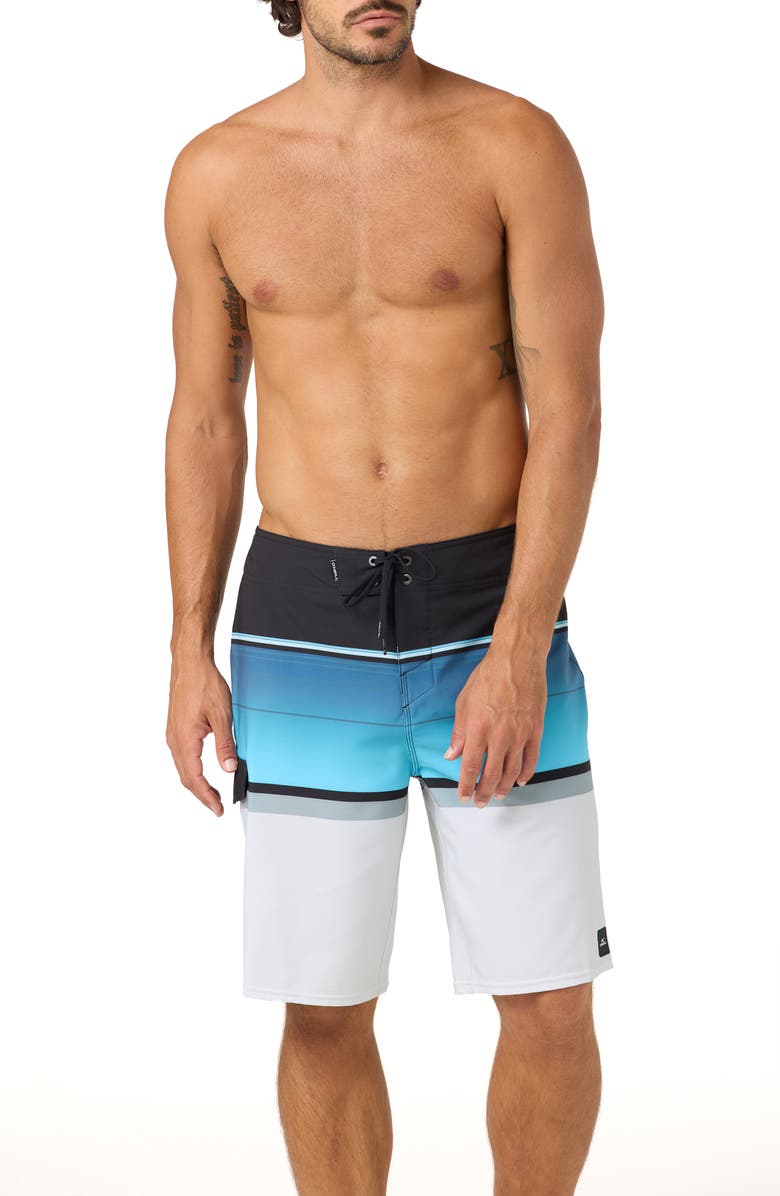 O'Neill Lennox Stripe Board Shorts, Alternate, color, Fog