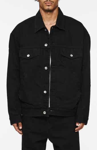 PURPLE BRAND Black Rinse Wash Denim Jacket