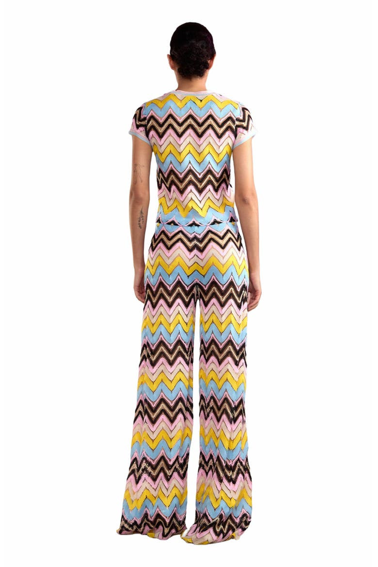Zigzag Knit Pants, Alternate, color, Yellow Multi