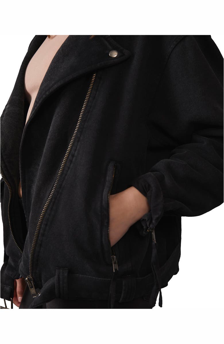 Free People Rebel Rebel Cotton Moto Jacket, Alternate, color,