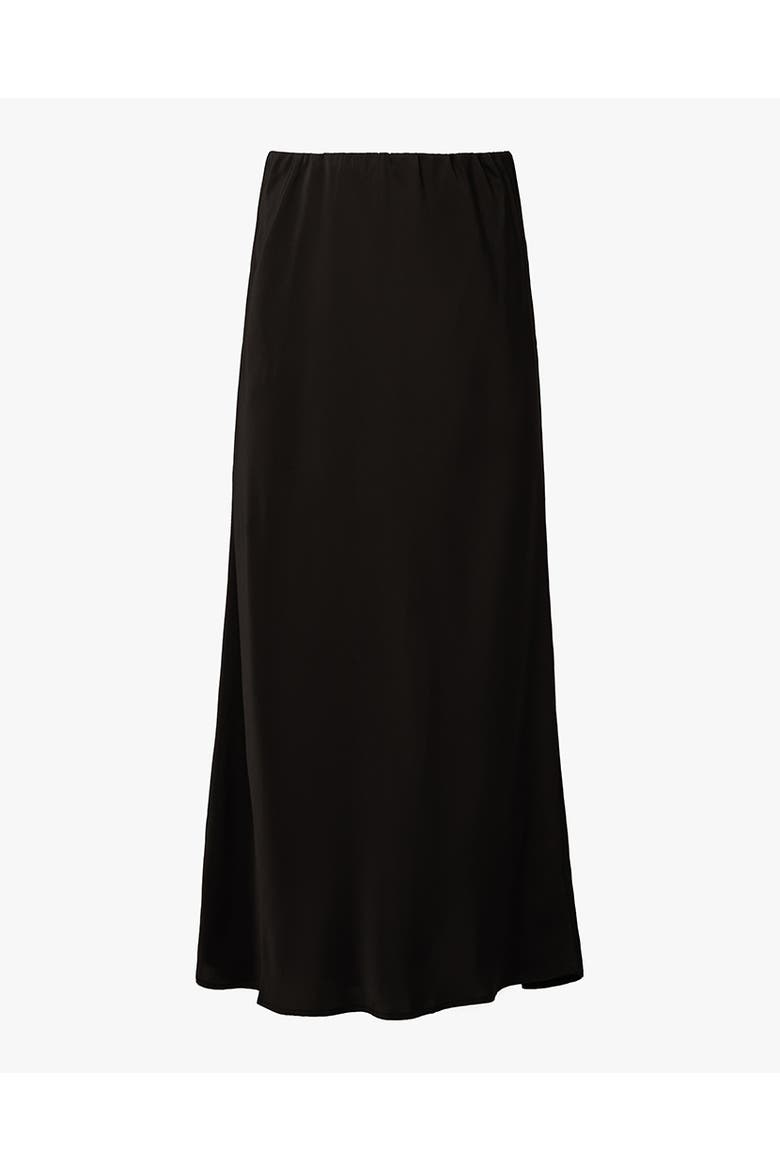 Silky Slip Skirt, Alternate, color, BLACK