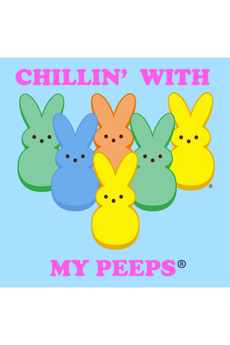 Men's Peeps Chilling With My Friends  Graphic T-Shirt, Alternate, color, Light Blue