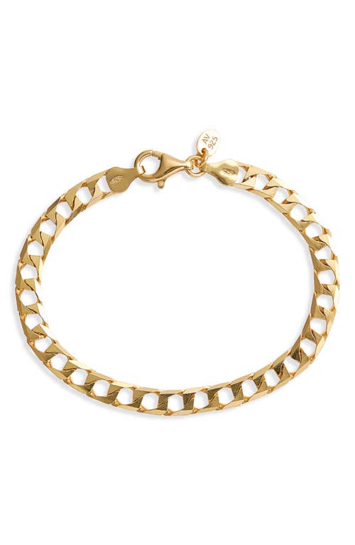 ARGENTO VIVO Square Curb Chain Bracelet in Gold 