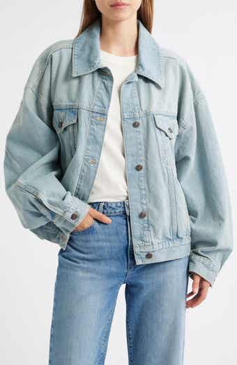 Topshop Oversize Balloon Sleeve Denim Jacket