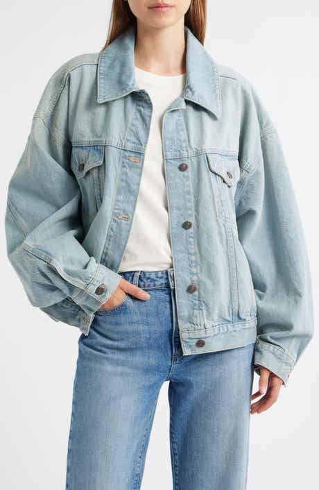 Topshop Oversize Balloon Sleeve Denim Jacket