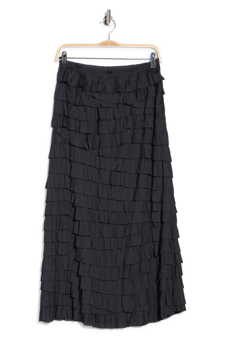 Eloise Layered Ruffle Skirt, Main, color, NOIR