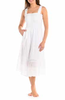 La Blanca Shadow Smocked Bodice Cover-Up Sundress