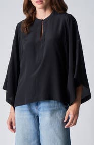 ocean+main Silk Wide Sleeve Top