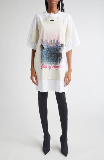 VIP【関税送料無料】希少 Balenciaga City of Angels T-shirt City Of Angels cotton-blend T-shirt in black - Balenciaga