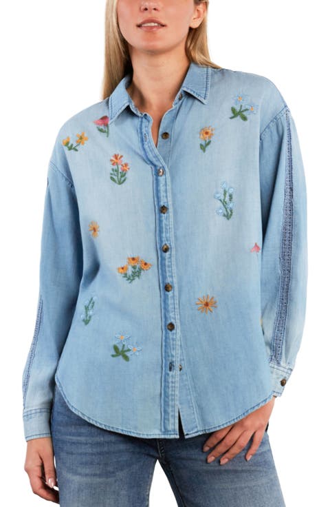 Wild Blossom Embroidered Shirt