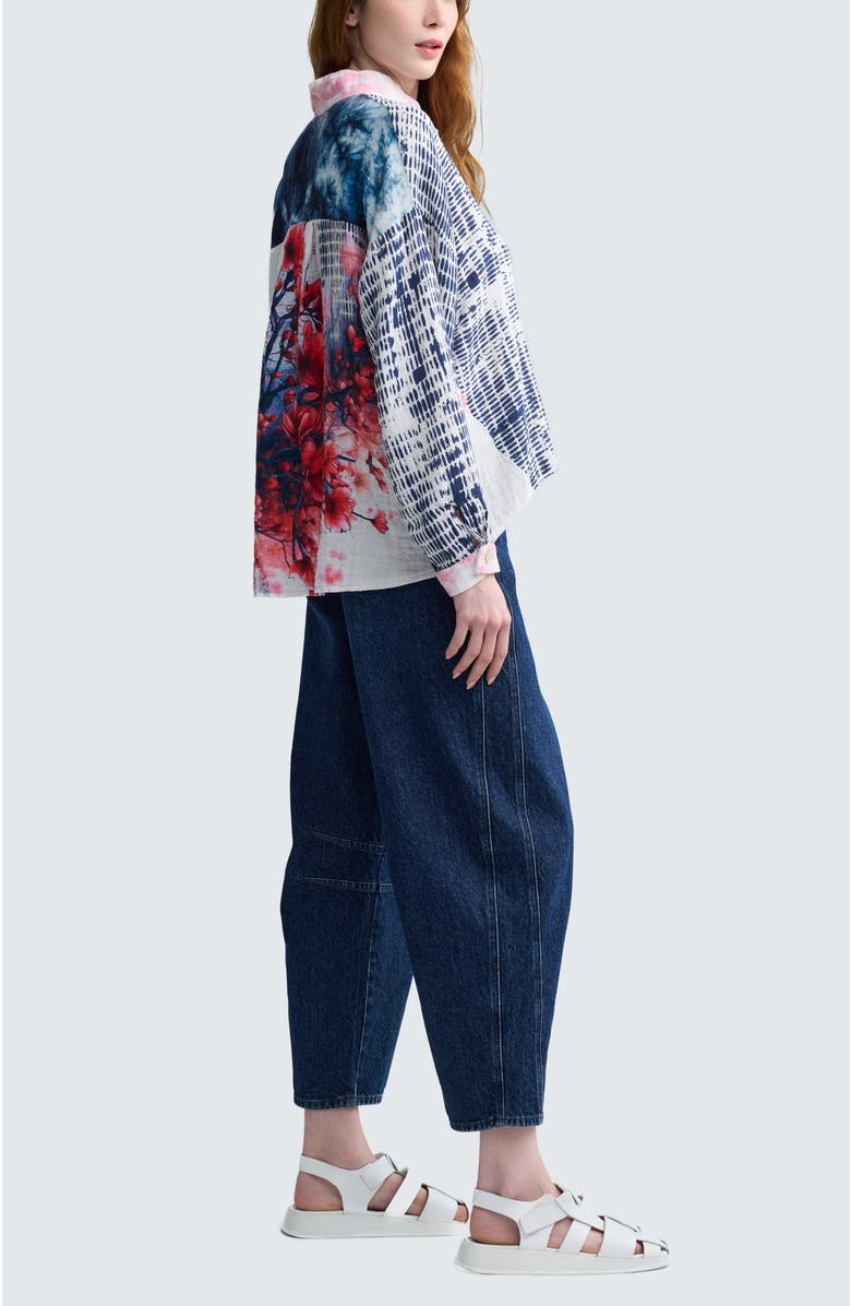 LUUKAA Dahlia Printed Muslin Shirt, Alternate, color, Sakura