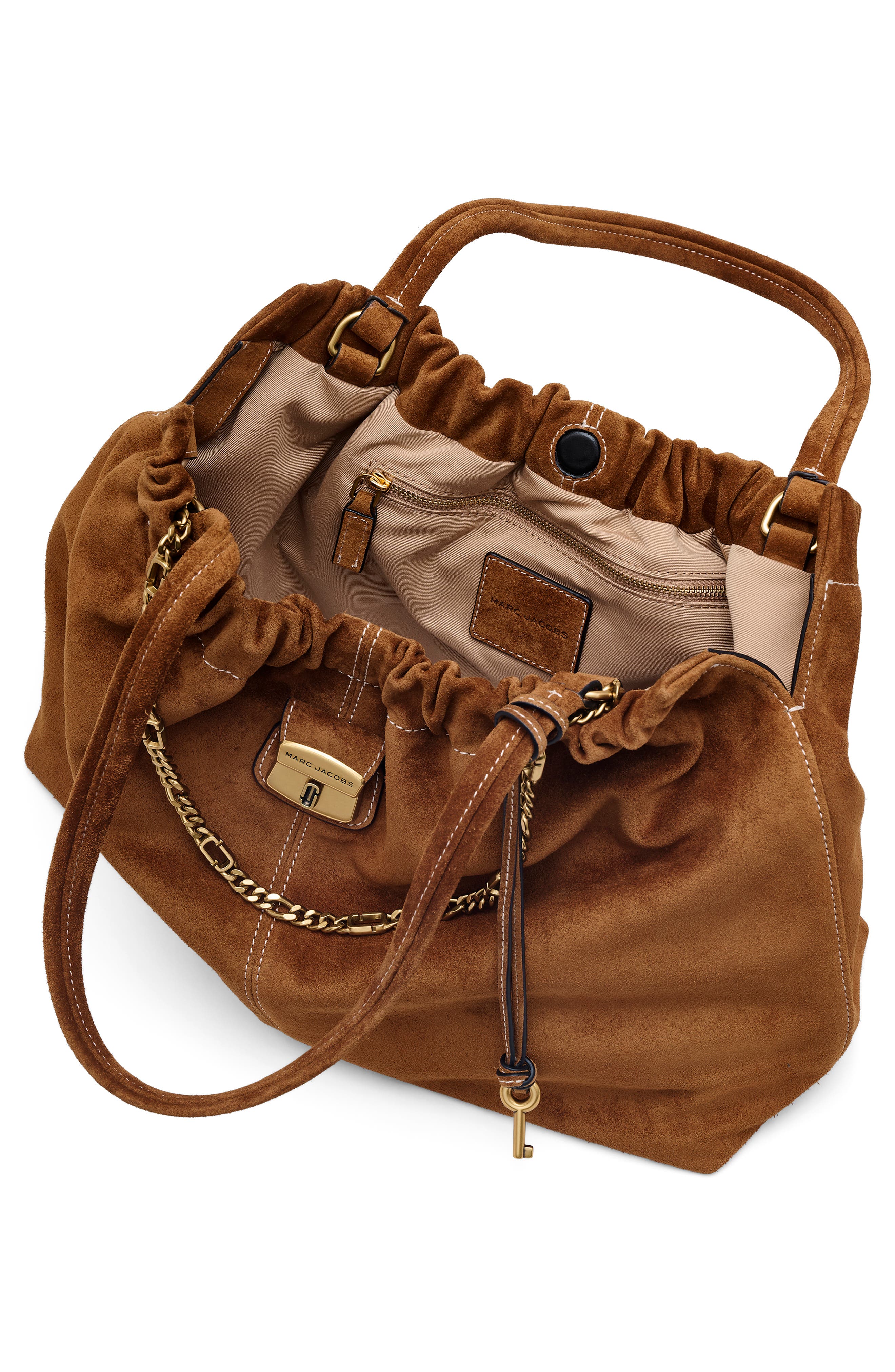 Marc Jacobs The Cristina Suede Tote, Alternate, color, Copper