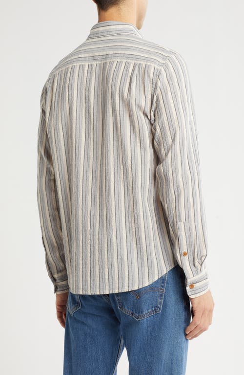 Lucky Brand Mason Long Sleeve Stretch Cotton Button-up Work Shirt In Gray