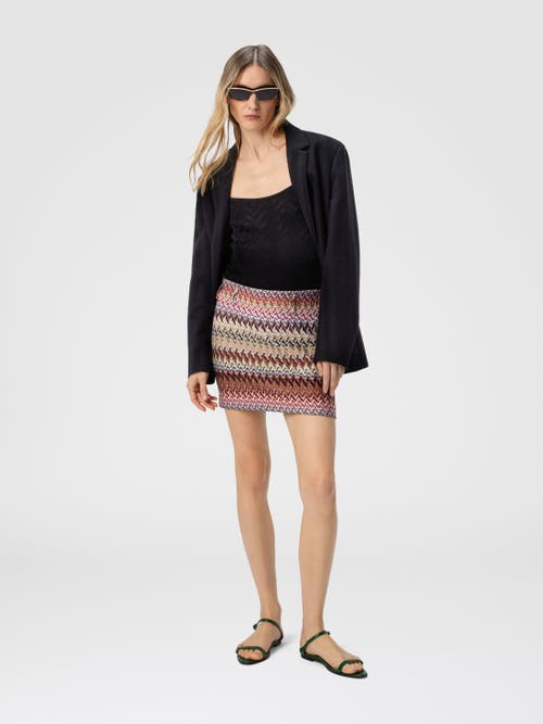 Missoni Mini Skirt With Zigzag Pattern In Multi