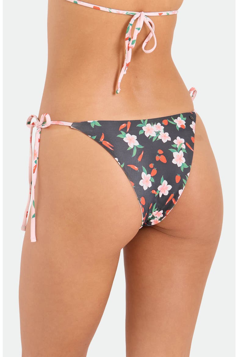 Sweet & Spicy Side Tie Reversible Bikini Bottoms, Alternate, color, BLACK/ PINK
