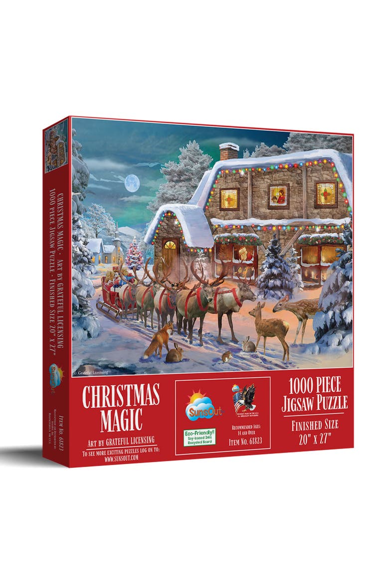 Christmas Magic 1000 piece Jigsaw Puzzle for Adults, Main, color, Multicolor