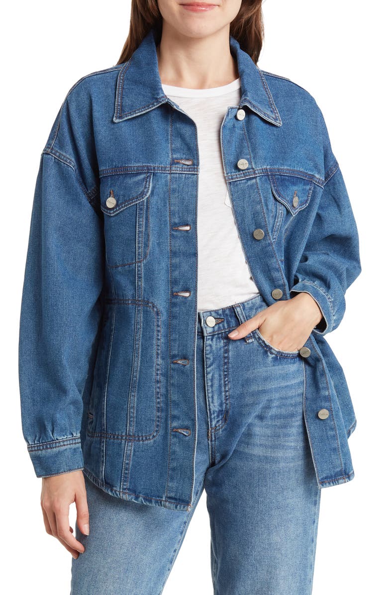 Circus NY by Sam Edelman Oversize Denim Trucker Jacket, Main, color, 