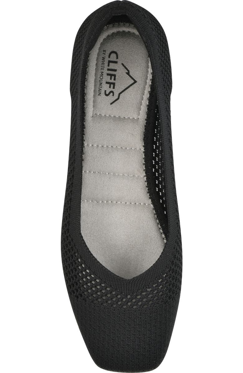 CLIFFS BY WHITE MOUNTAIN Beslee Knit Flat, Alternate, color, Black Fabric