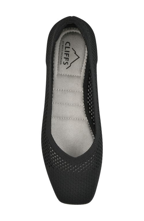 Cliffs By White Mountain Beslee Knit Flat In Black Fabric