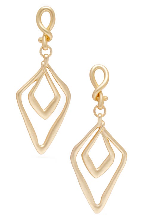 Diamond Duo Dangle Drop Earrings