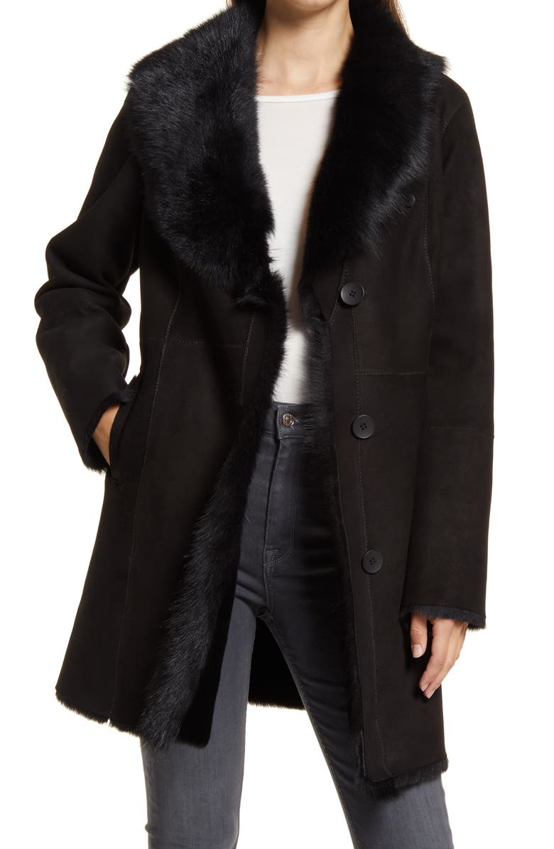 HiSO Sancy Genuine Shearling Coat, Main, color,