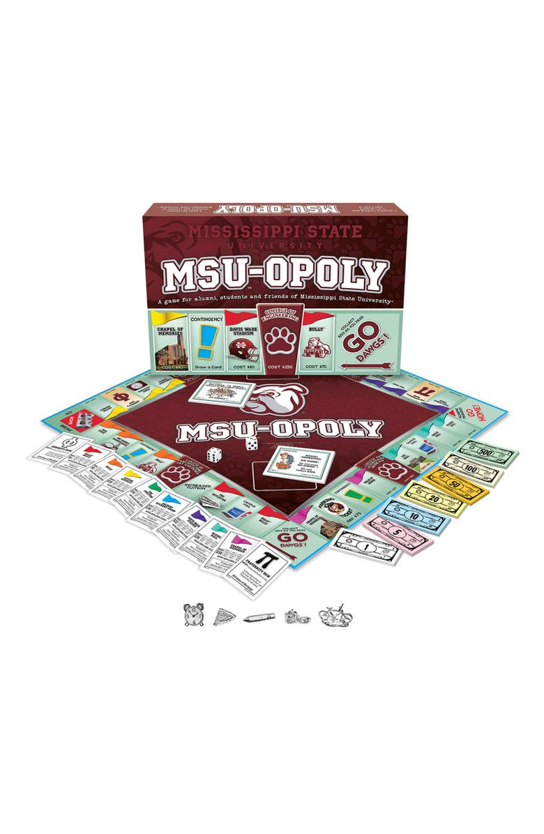 Late for the Sky Msuopoly Mississippi State Monopoly Board Game, Main, color, Multicolored