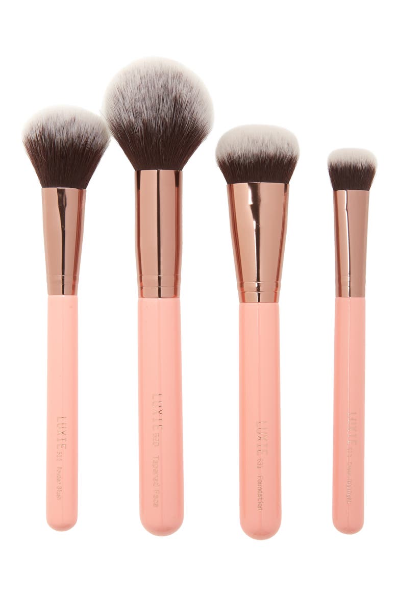 Rose Gold Face Brush Set, Main, color, NO COLOR