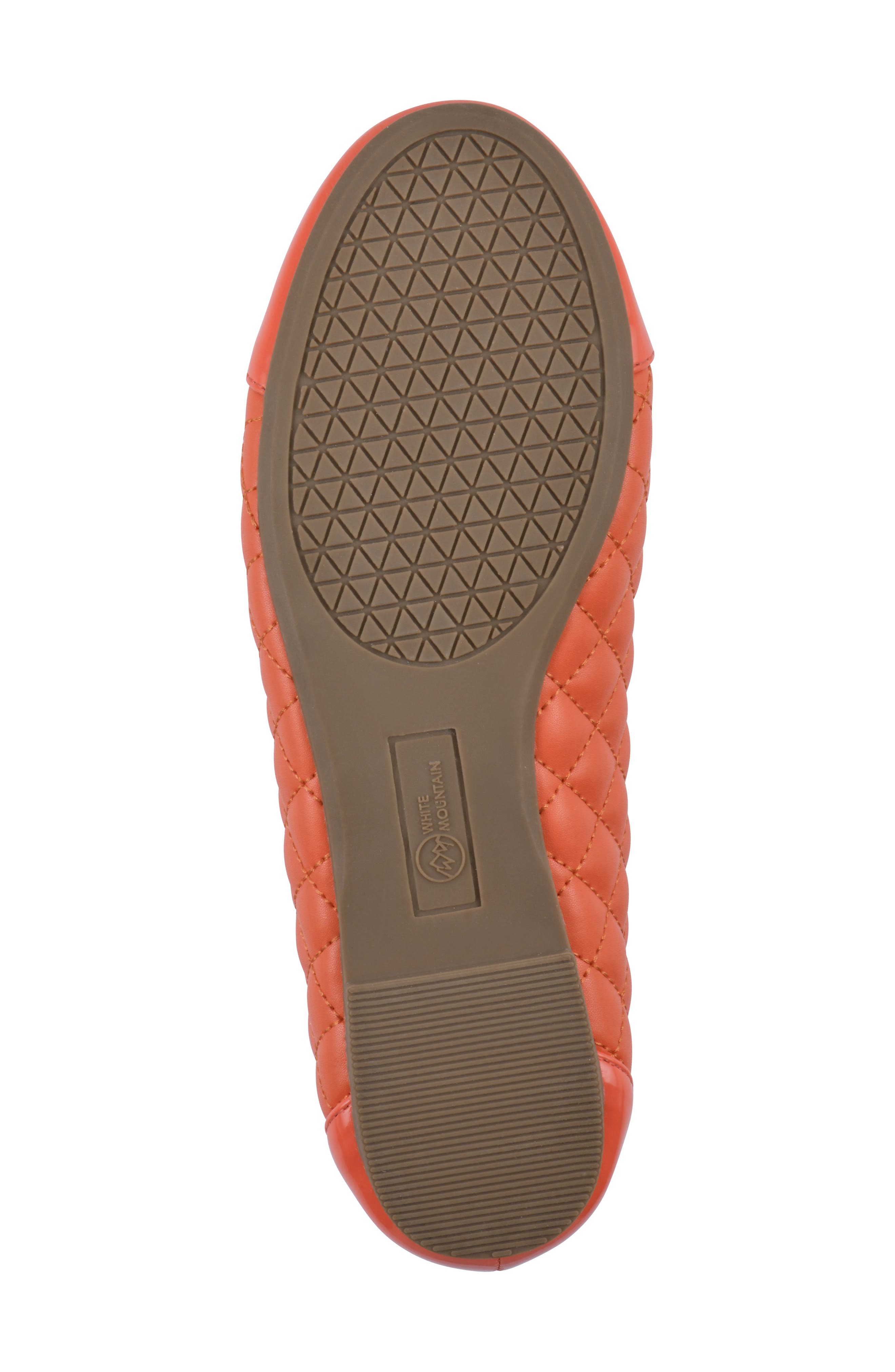 White Mountain Footwear Seaglass Quilted Ballet Flat, Alternate, color, Aperol Spritz/ Smooth