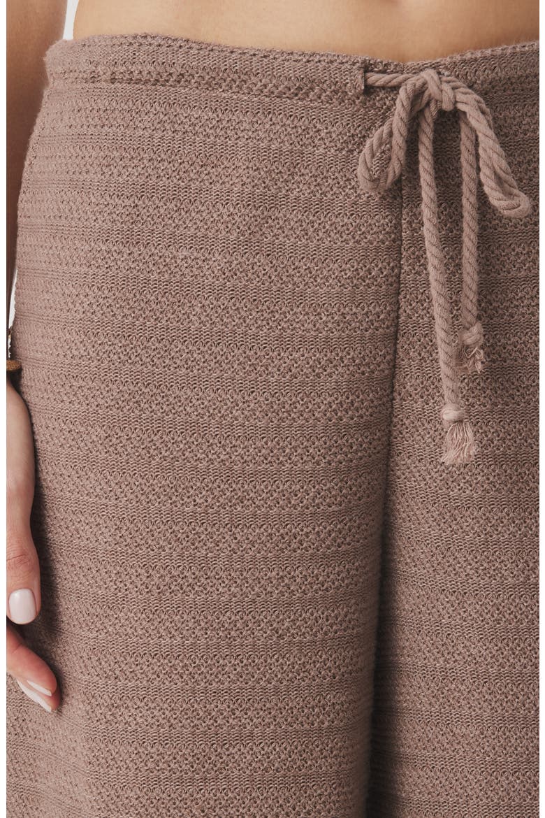 Marisol Mixed Stitch Wide Leg Pants, Alternate, color, WICKER BEIGE