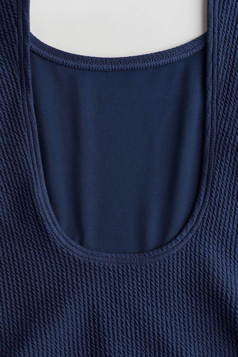 Ribbed Swimsuit, Alternate, color, Dark blue