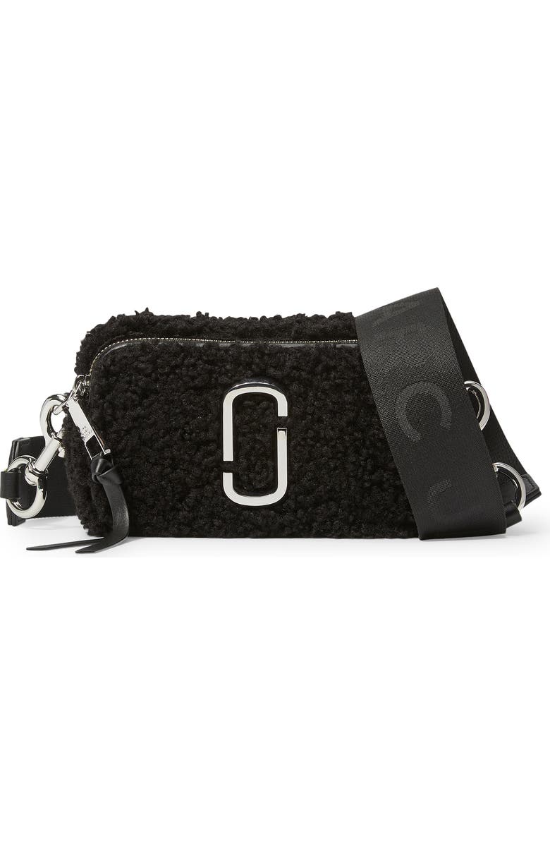 Marc Jacobs Snapshot Faux Shearling Crossbody Bag, Main, color,