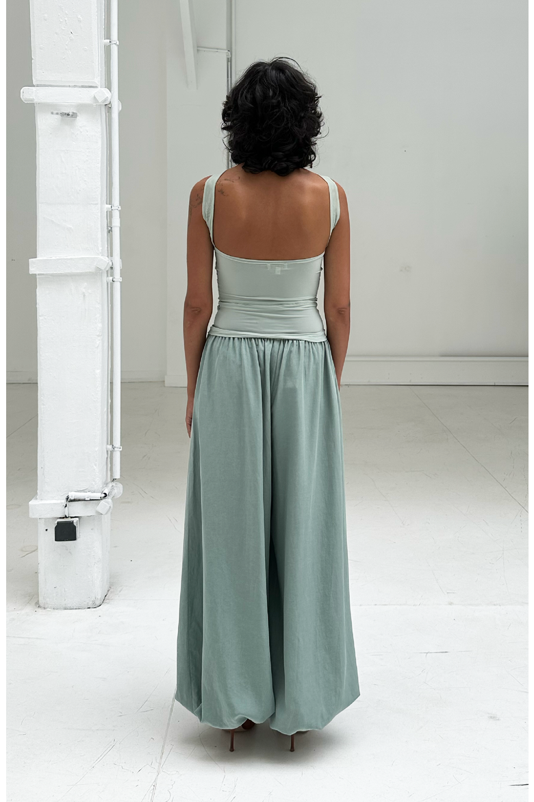 Hedda Trousers, Alternate, color, Sage Green